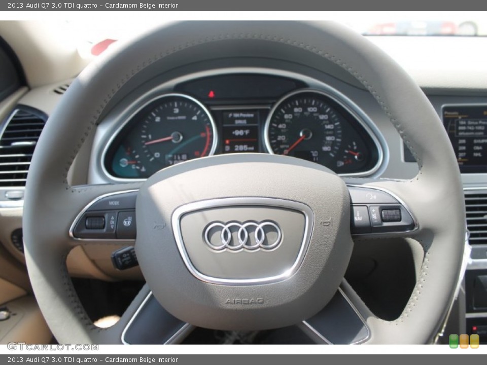 Cardamom Beige Interior Steering Wheel for the 2013 Audi Q7 3.0 TDI quattro #83276793