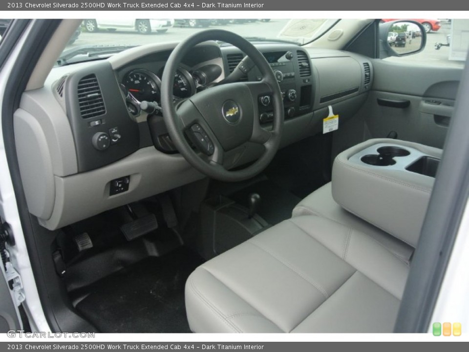 Dark Titanium Interior Prime Interior for the 2013 Chevrolet Silverado 2500HD Work Truck Extended Cab 4x4 #83278133