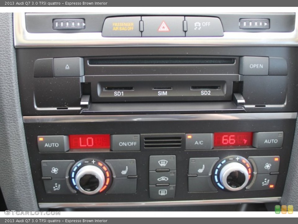 Espresso Brown Interior Controls for the 2013 Audi Q7 3.0 TFSI quattro #83280024