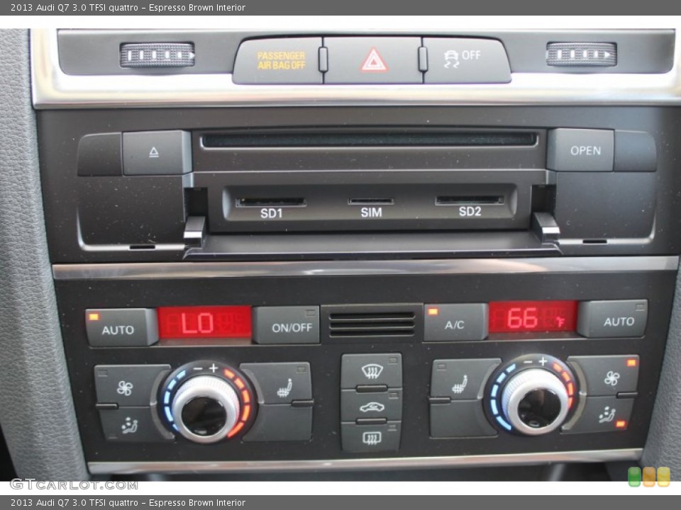Espresso Brown Interior Controls for the 2013 Audi Q7 3.0 TFSI quattro #83280024