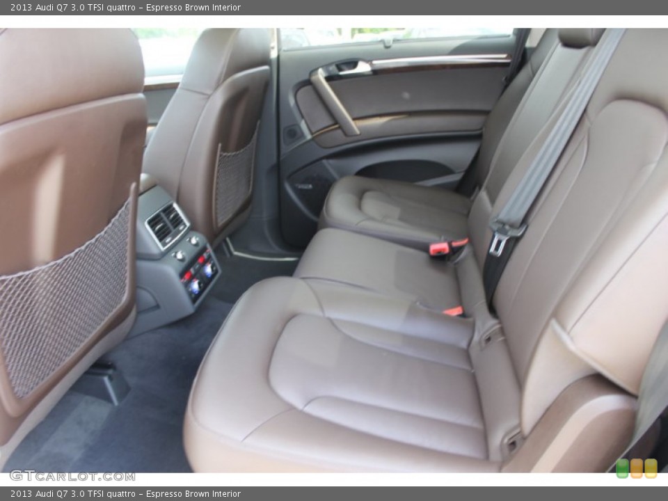 Espresso Brown Interior Rear Seat for the 2013 Audi Q7 3.0 TFSI quattro #83280189