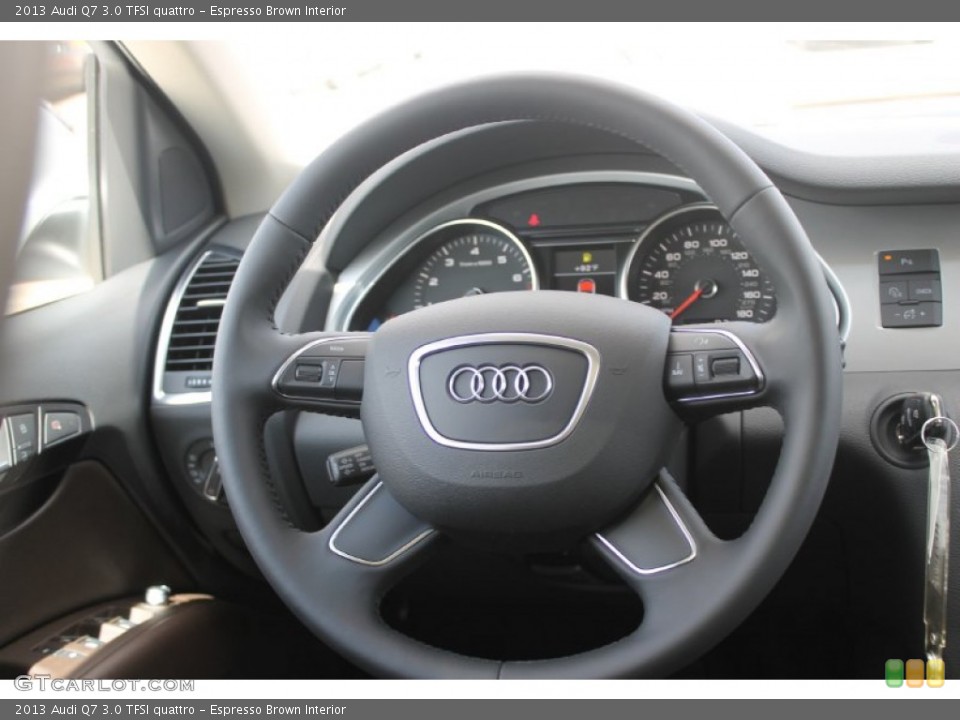 Espresso Brown Interior Steering Wheel for the 2013 Audi Q7 3.0 TFSI quattro #83280279