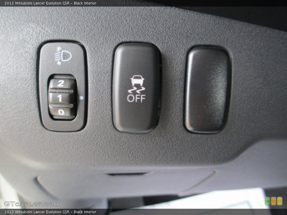 Black Interior Controls for the 2013 Mitsubishi Lancer Evolution GSR #83282244