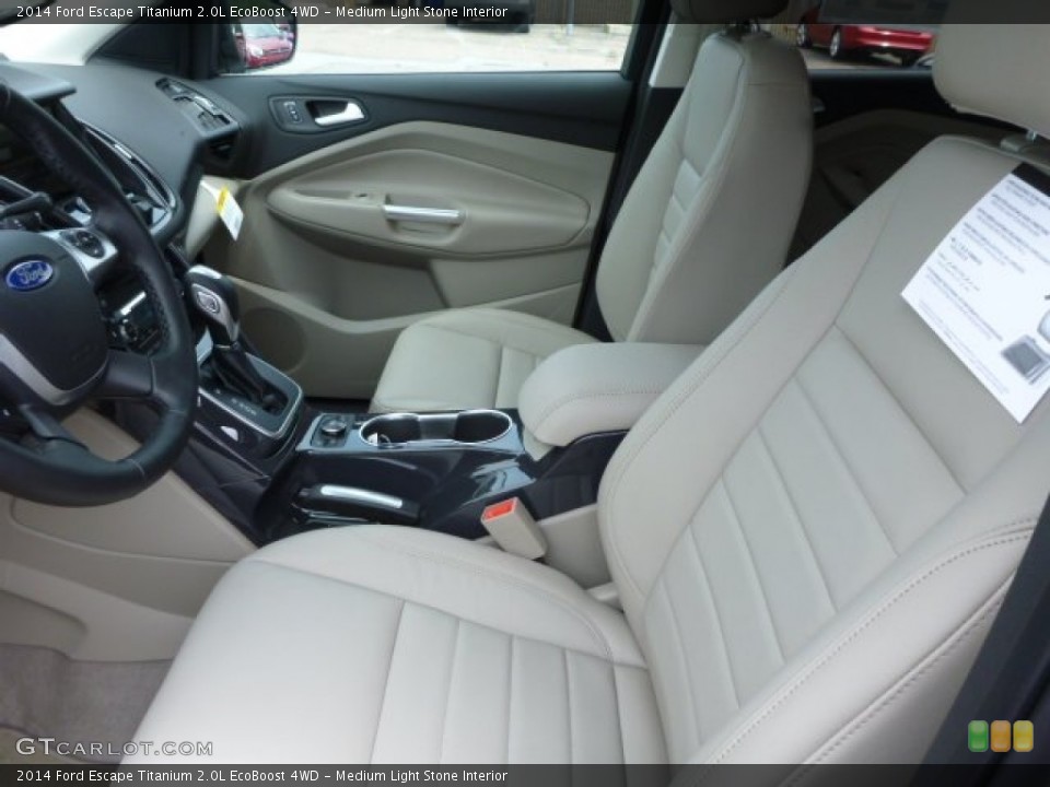 Medium Light Stone Interior Front Seat for the 2014 Ford Escape Titanium 2.0L EcoBoost 4WD #83285178