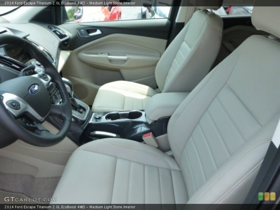 Medium Light Stone Interior Front Seat for the 2014 Ford Escape Titanium 2.0L EcoBoost 4WD #83285502