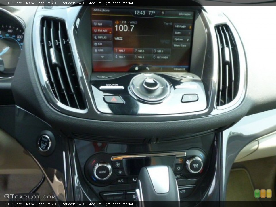 Medium Light Stone Interior Controls for the 2014 Ford Escape Titanium 2.0L EcoBoost 4WD #83285612