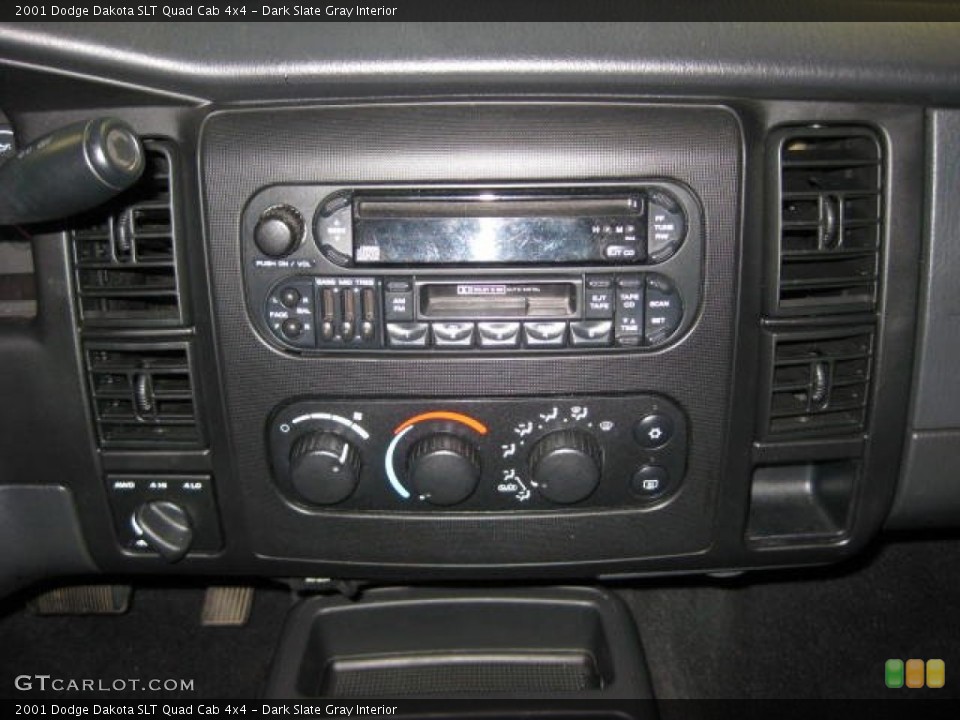 Dark Slate Gray Interior Controls for the 2001 Dodge Dakota SLT Quad Cab 4x4 #83287094