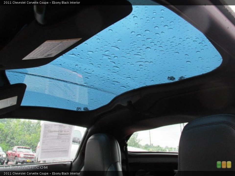 Ebony Black Interior Sunroof for the 2011 Chevrolet Corvette Coupe #83290585