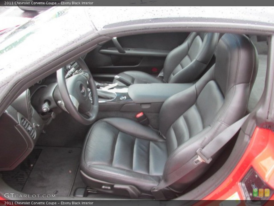 Ebony Black Interior Front Seat for the 2011 Chevrolet Corvette Coupe #83290629