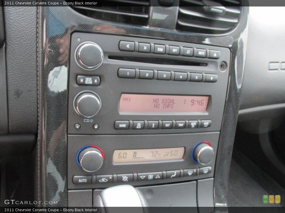Ebony Black Interior Controls for the 2011 Chevrolet Corvette Coupe #83290692