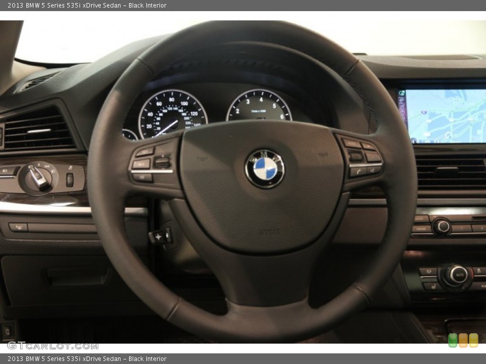 Black Interior Steering Wheel for the 2013 BMW 5 Series 535i xDrive Sedan #83290932
