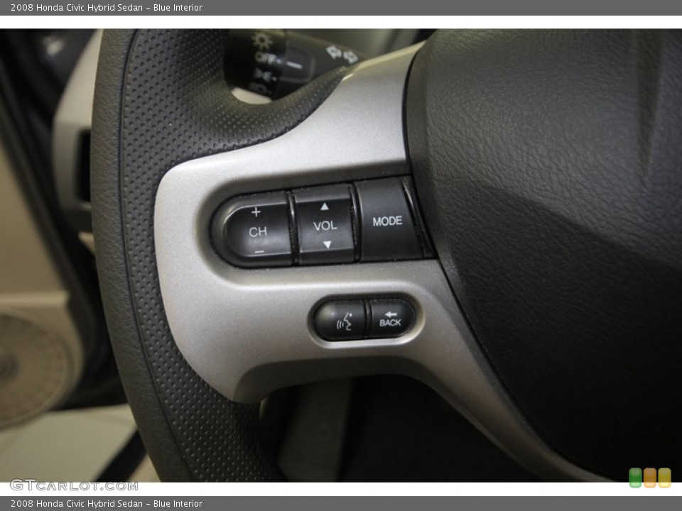 Blue Interior Controls for the 2008 Honda Civic Hybrid Sedan #83291940