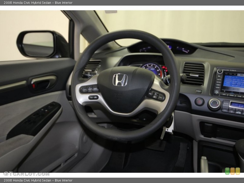 Blue Interior Steering Wheel for the 2008 Honda Civic Hybrid Sedan #83292030