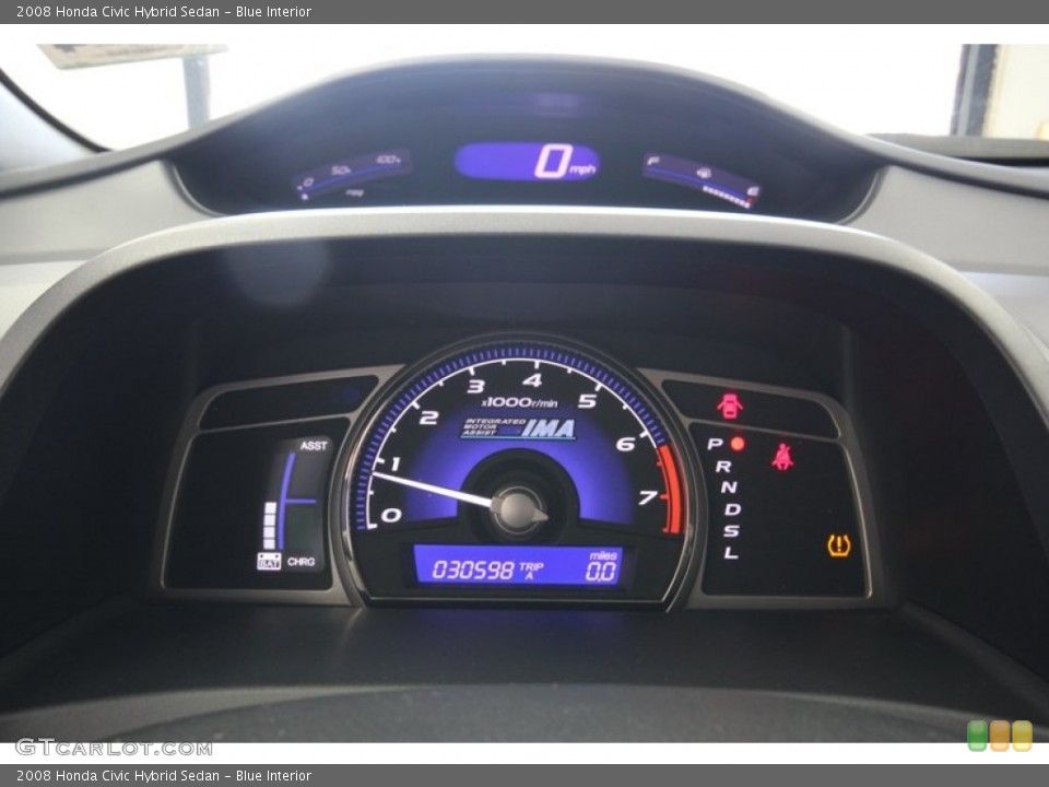 Blue Interior Gauges for the 2008 Honda Civic Hybrid Sedan #83292369