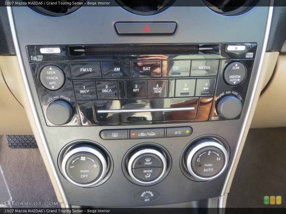 Beige Interior Controls for the 2007 Mazda MAZDA6 i Grand Touring Sedan #83292544