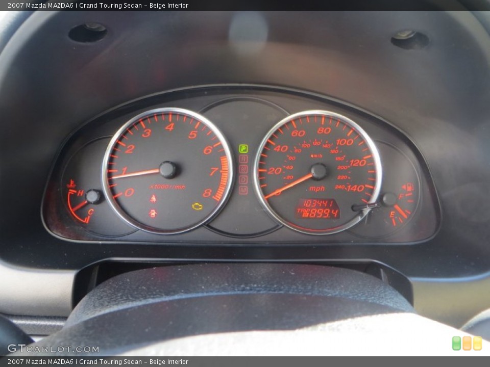Beige Interior Gauges for the 2007 Mazda MAZDA6 i Grand Touring Sedan #83292614