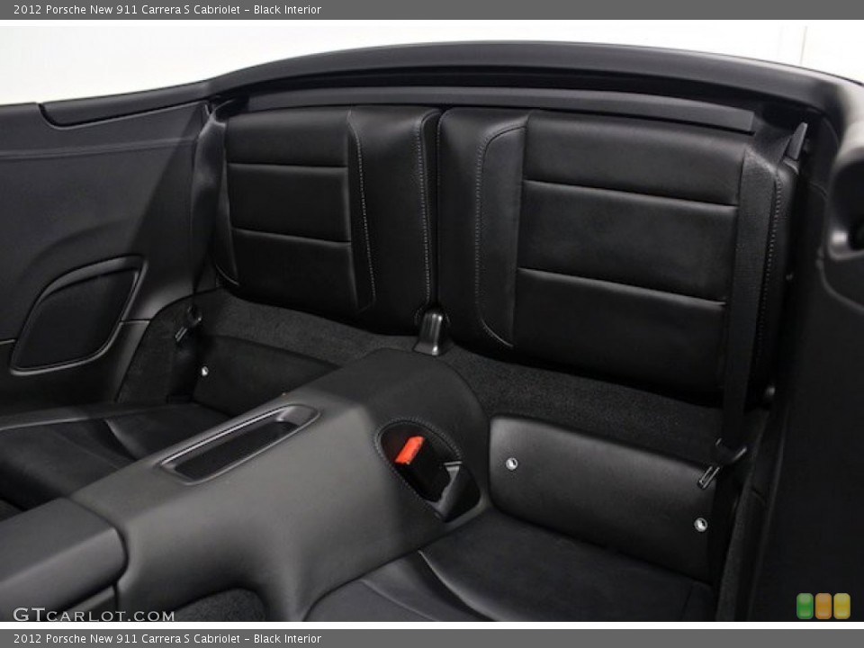 Black Interior Rear Seat for the 2012 Porsche New 911 Carrera S Cabriolet #83293326