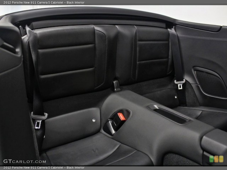 Black Interior Rear Seat for the 2012 Porsche New 911 Carrera S Cabriolet #83293341