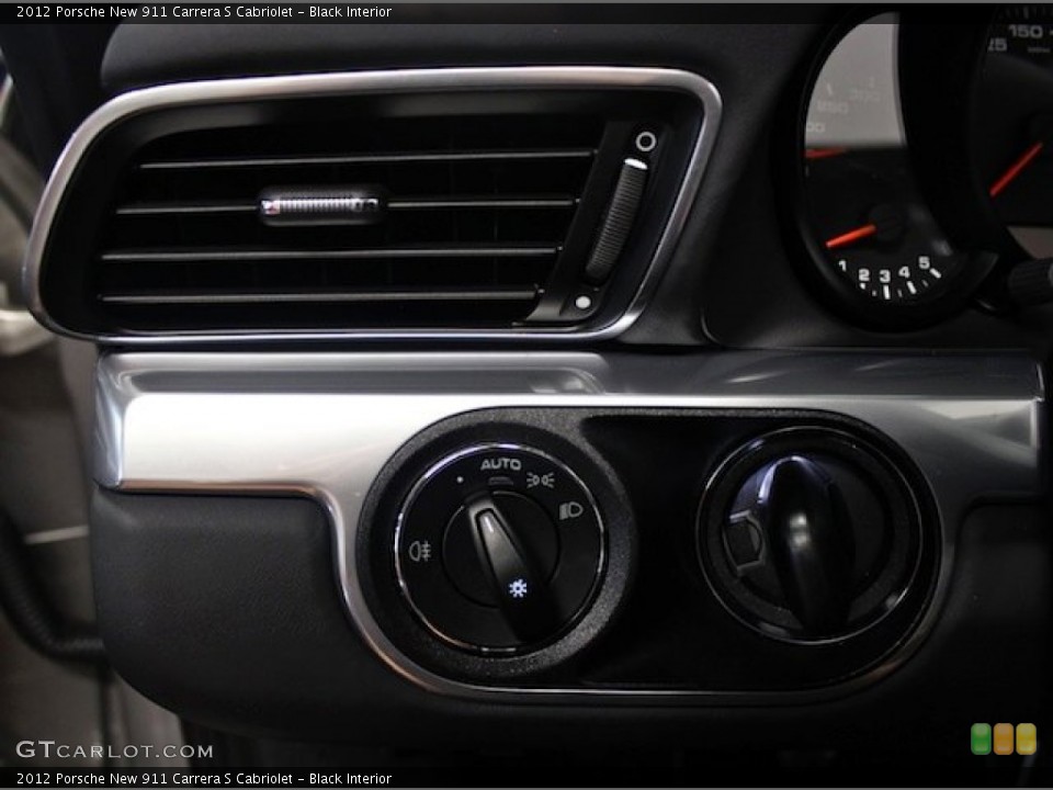 Black Interior Controls for the 2012 Porsche New 911 Carrera S Cabriolet #83293390