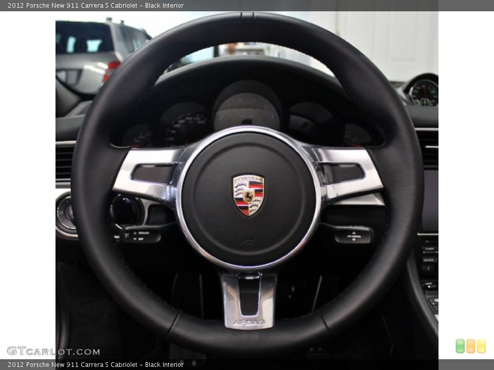 Black Interior Steering Wheel for the 2012 Porsche New 911 Carrera S Cabriolet #83293450