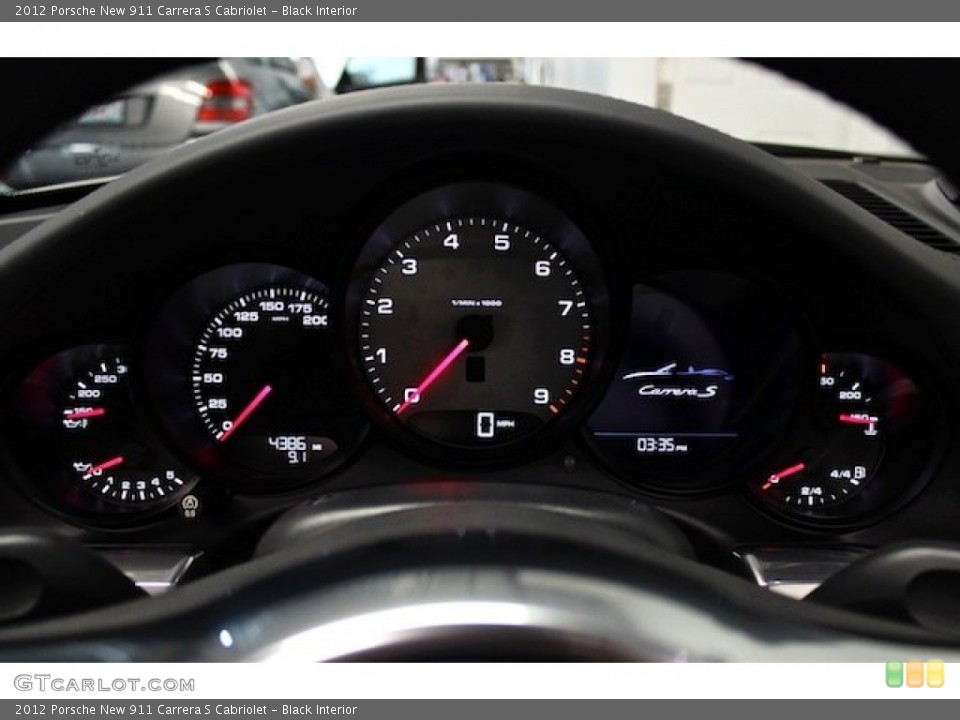 Black Interior Gauges for the 2012 Porsche New 911 Carrera S Cabriolet #83293470