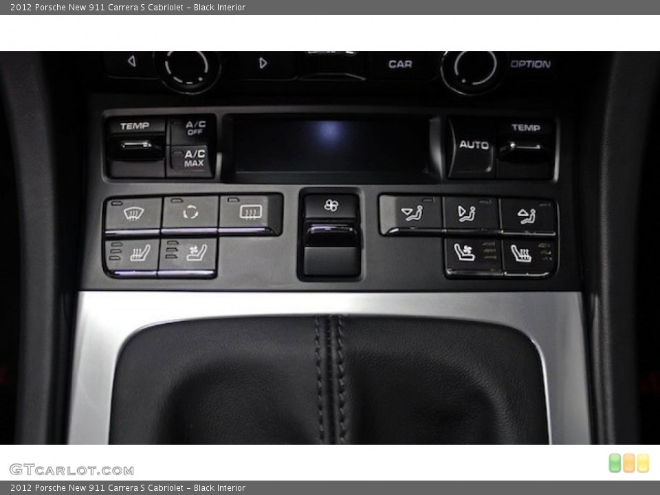 Black Interior Controls for the 2012 Porsche New 911 Carrera S Cabriolet #83293539