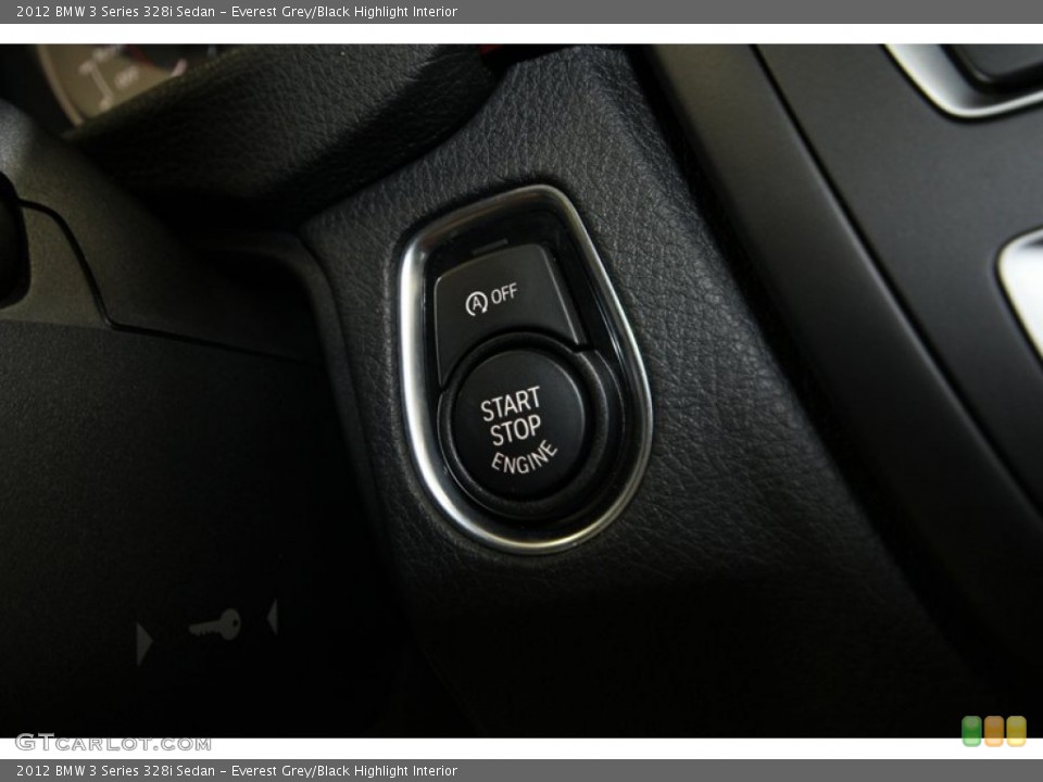 Everest Grey/Black Highlight Interior Controls for the 2012 BMW 3 Series 328i Sedan #83296504