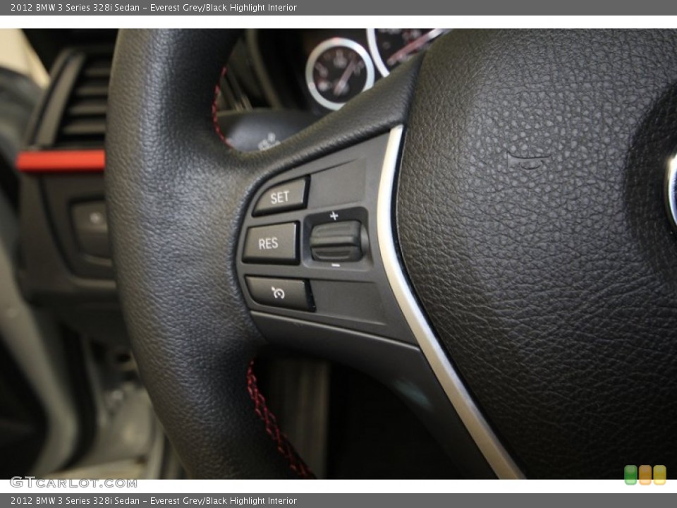 Everest Grey/Black Highlight Interior Controls for the 2012 BMW 3 Series 328i Sedan #83296566