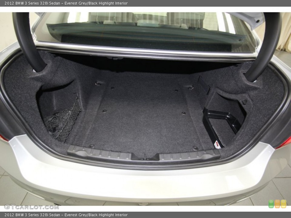 Everest Grey/Black Highlight Interior Trunk for the 2012 BMW 3 Series 328i Sedan #83296746