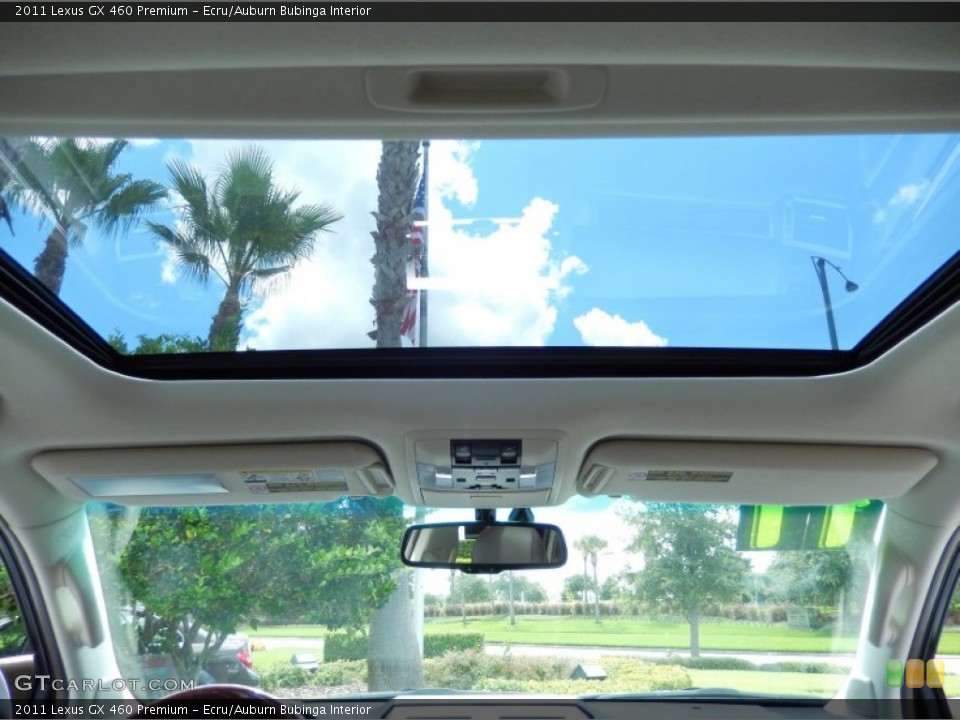 Ecru/Auburn Bubinga Interior Sunroof for the 2011 Lexus GX 460 Premium #83298238