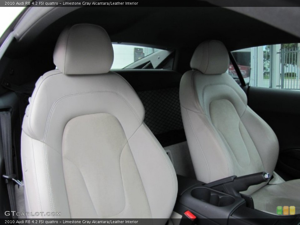 Limestone Gray Alcantara/Leather Interior Front Seat for the 2010 Audi R8 4.2 FSI quattro #83298249