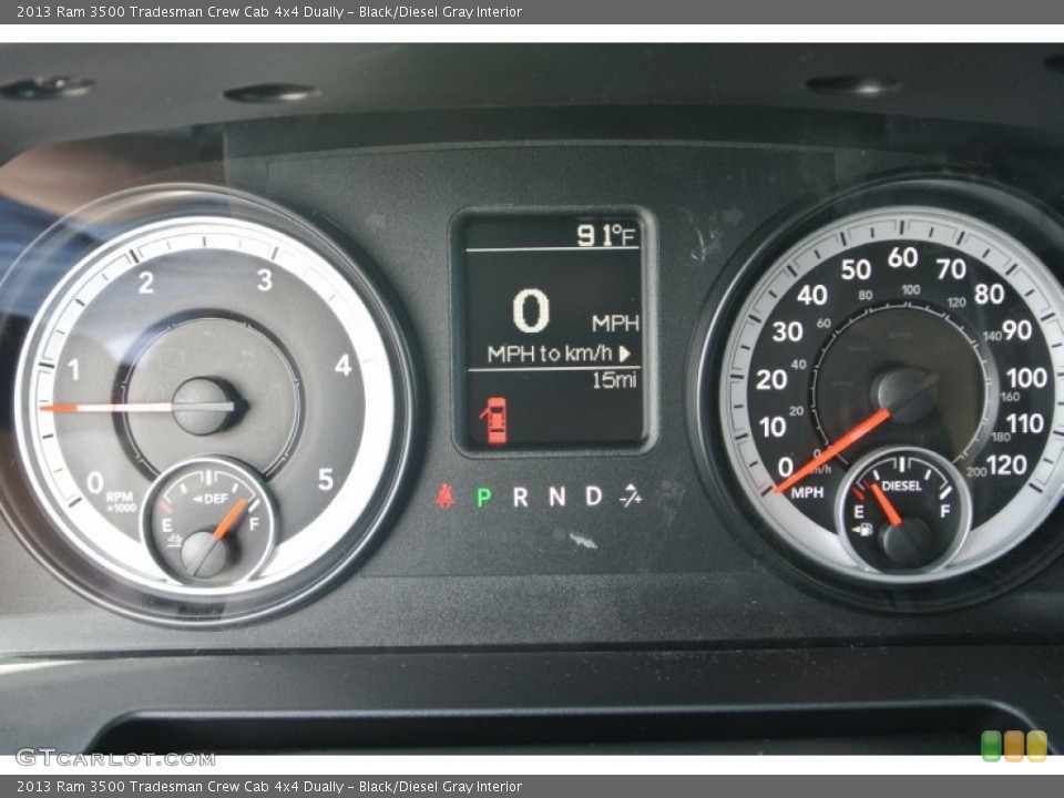 Black/Diesel Gray Interior Gauges for the 2013 Ram 3500 Tradesman Crew Cab 4x4 Dually #83299023