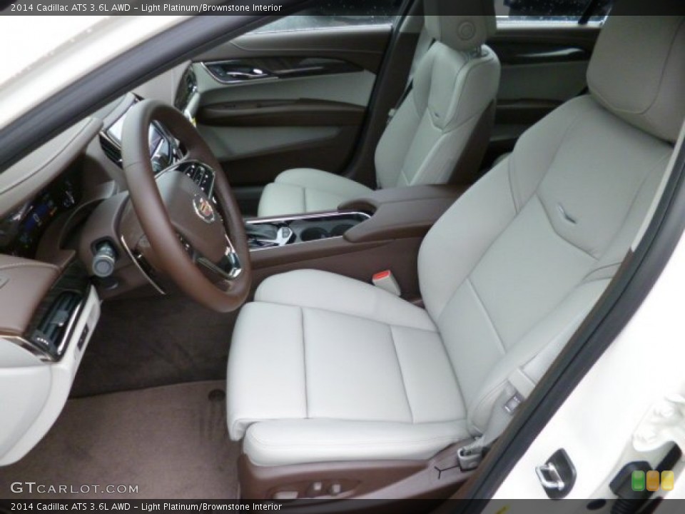 Light Platinum/Brownstone Interior Front Seat for the 2014 Cadillac ATS 3.6L AWD #83299293