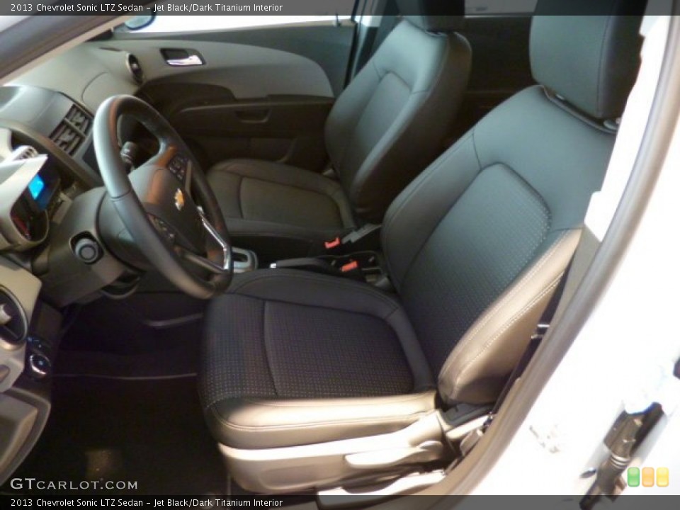 Jet Black/Dark Titanium Interior Front Seat for the 2013 Chevrolet Sonic LTZ Sedan #83300696