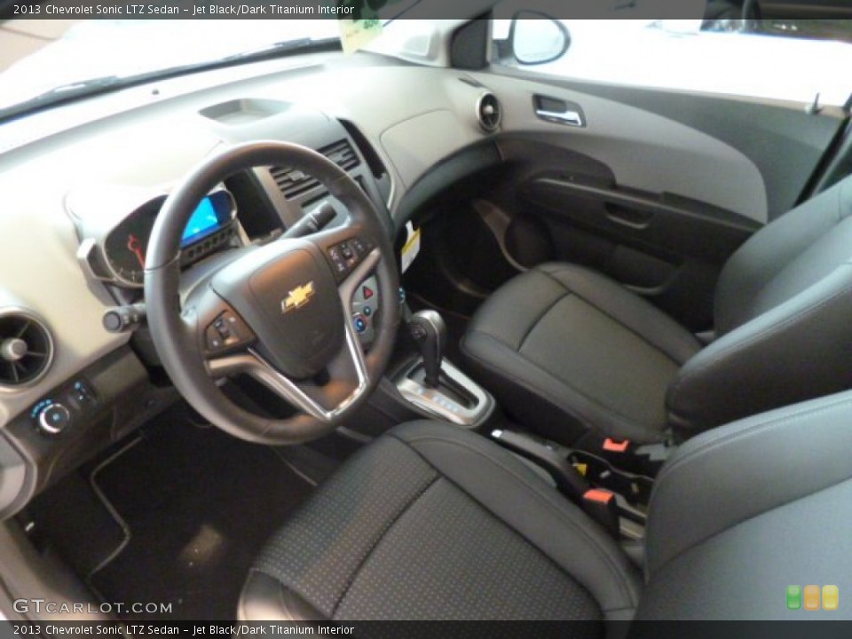 Jet Black/Dark Titanium Interior Prime Interior for the 2013 Chevrolet Sonic LTZ Sedan #83300705