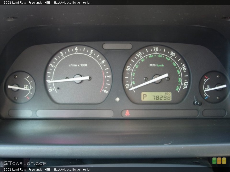Black/Alpaca Beige Interior Gauges for the 2002 Land Rover Freelander HSE #83301636