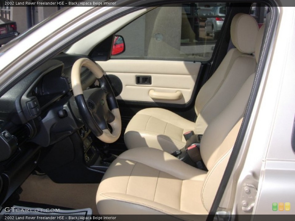 Black/Alpaca Beige 2002 Land Rover Freelander Interiors