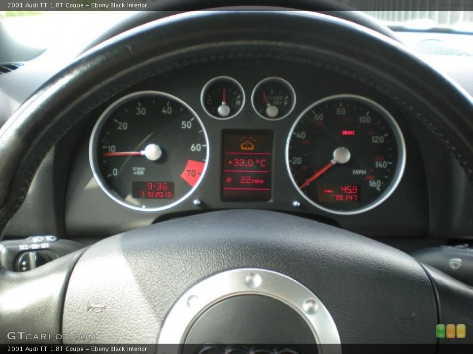 Ebony Black Interior Gauges for the 2001 Audi TT 1.8T Coupe #83302117