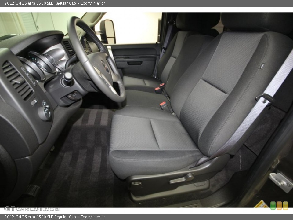 Ebony Interior Front Seat for the 2012 GMC Sierra 1500 SLE Regular Cab #83307282