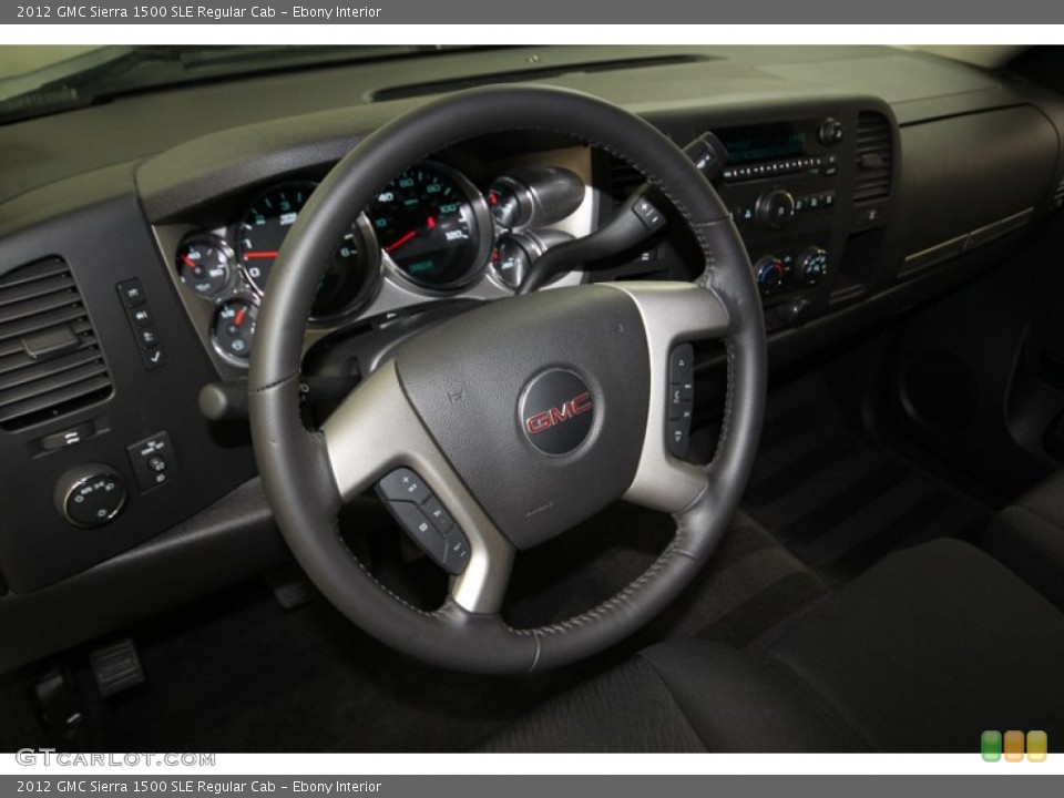 Ebony Interior Steering Wheel for the 2012 GMC Sierra 1500 SLE Regular Cab #83307612