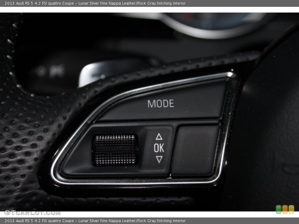 Lunar Silver Fine Nappa Leather/Rock Gray Stitching Interior Controls for the 2013 Audi RS 5 4.2 FSI quattro Coupe #83307879