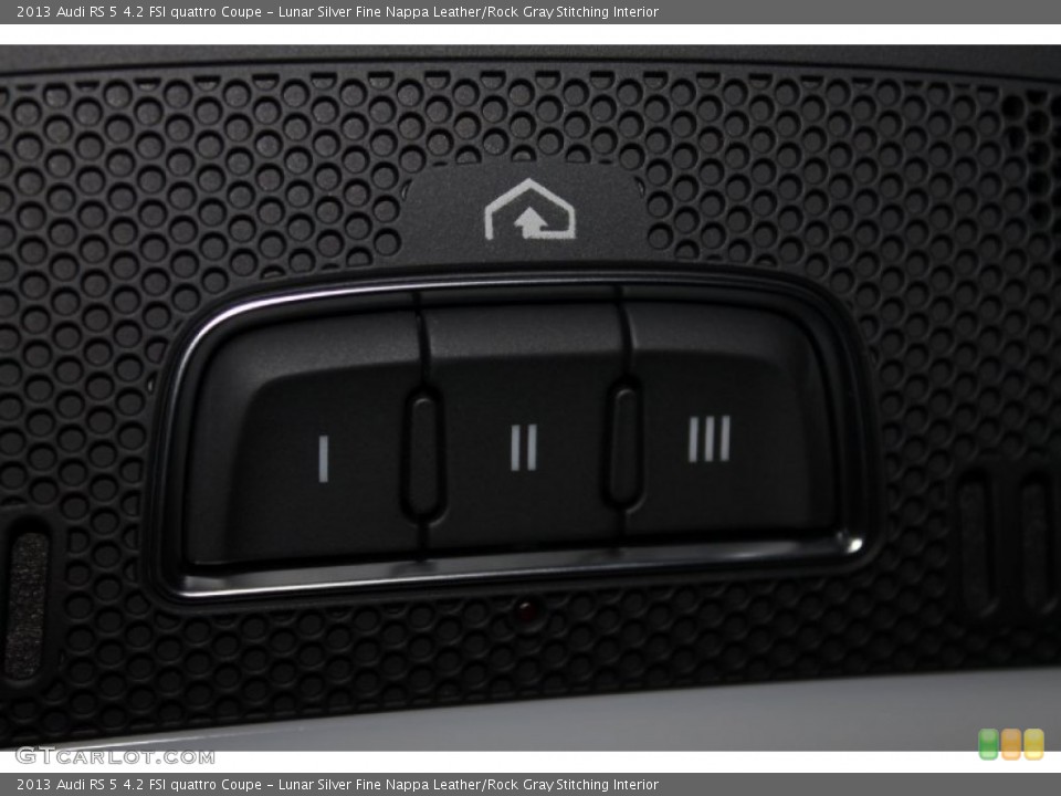Lunar Silver Fine Nappa Leather/Rock Gray Stitching Interior Controls for the 2013 Audi RS 5 4.2 FSI quattro Coupe #83307912