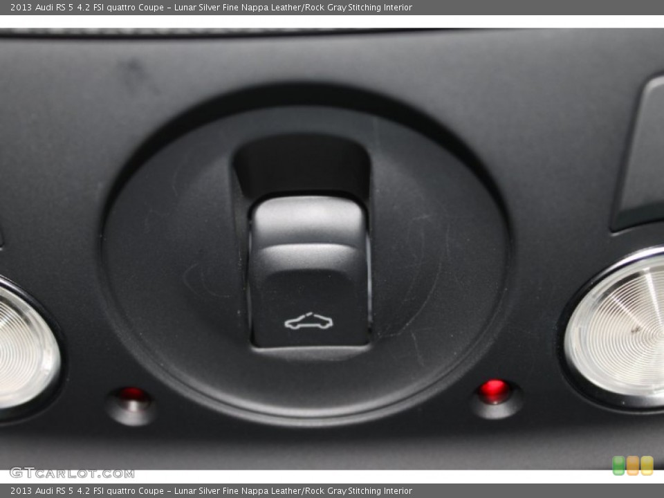 Lunar Silver Fine Nappa Leather/Rock Gray Stitching Interior Controls for the 2013 Audi RS 5 4.2 FSI quattro Coupe #83307927