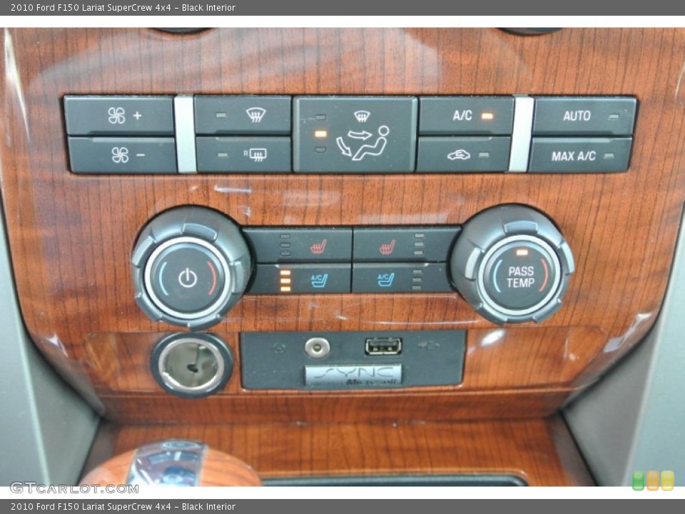 Black Interior Controls for the 2010 Ford F150 Lariat SuperCrew 4x4 #83309442