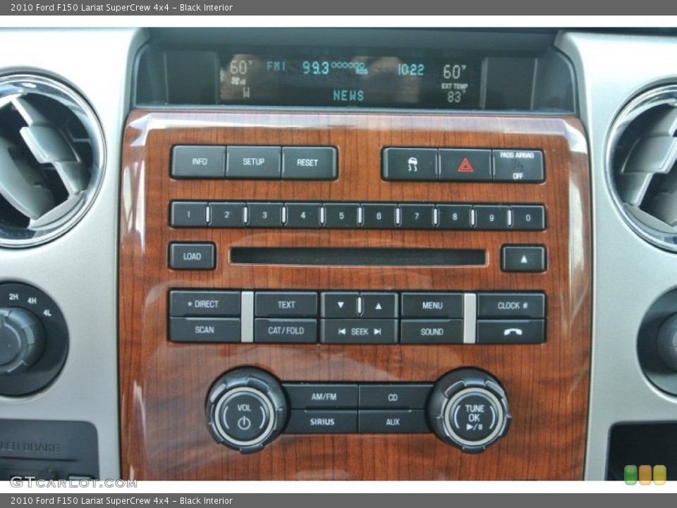 Black Interior Controls for the 2010 Ford F150 Lariat SuperCrew 4x4 #83309459