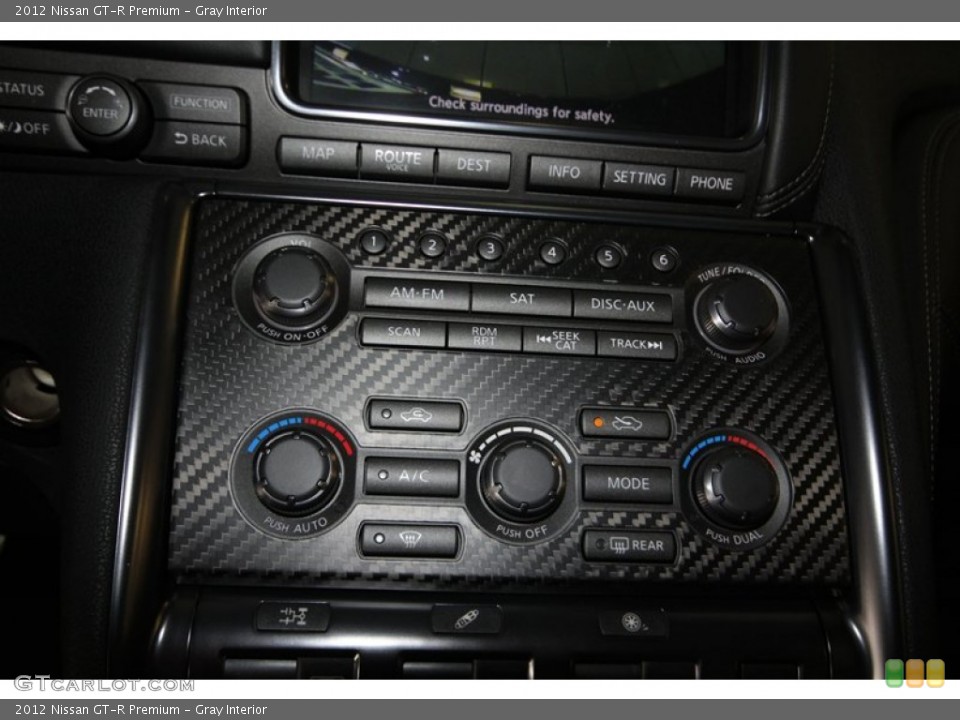 Gray Interior Controls for the 2012 Nissan GT-R Premium #83309643