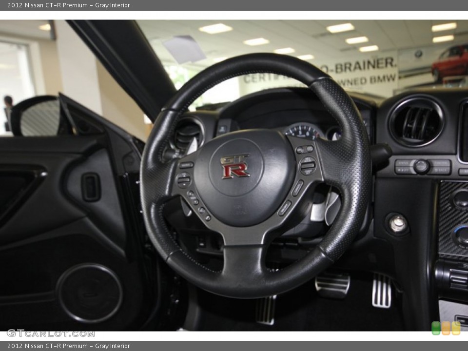 Gray Interior Steering Wheel for the 2012 Nissan GT-R Premium #83309750