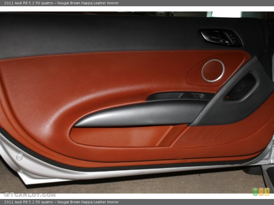 Nougat Brown Nappa Leather Interior Door Panel for the 2011 Audi R8 5.2 FSI quattro #83310093