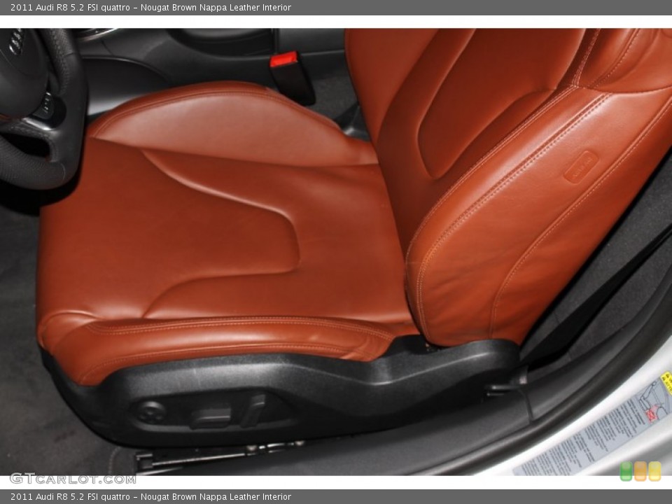 Nougat Brown Nappa Leather Interior Front Seat for the 2011 Audi R8 5.2 FSI quattro #83310105