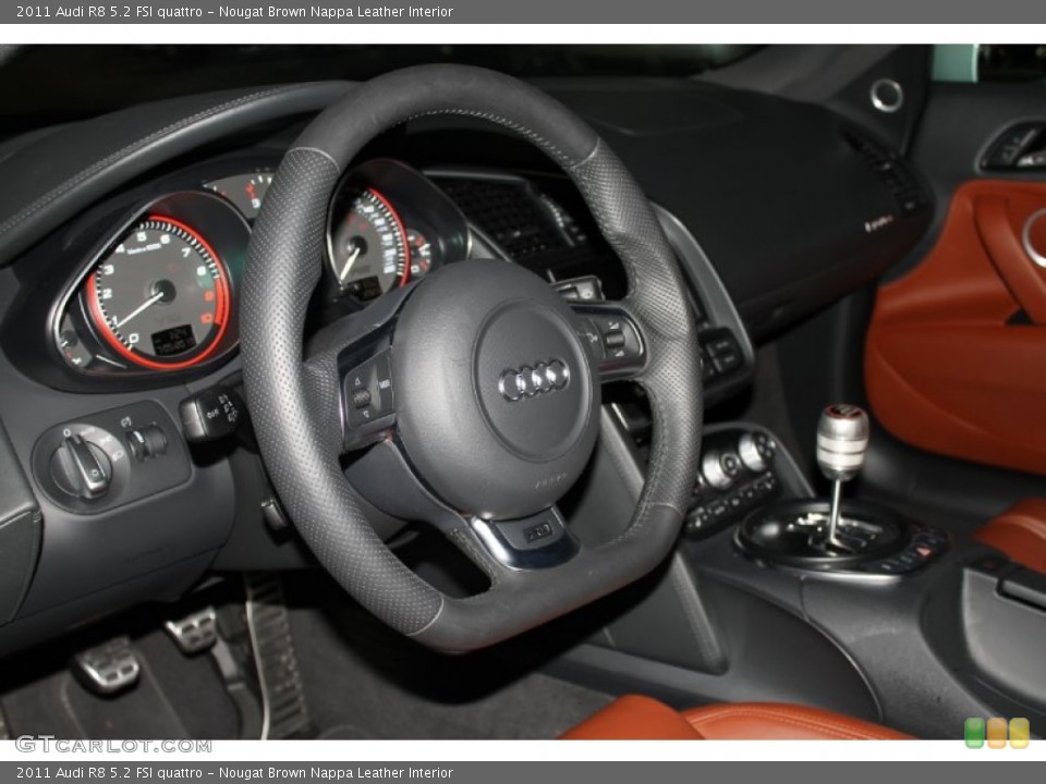 Nougat Brown Nappa Leather Interior Steering Wheel for the 2011 Audi R8 5.2 FSI quattro #83310117
